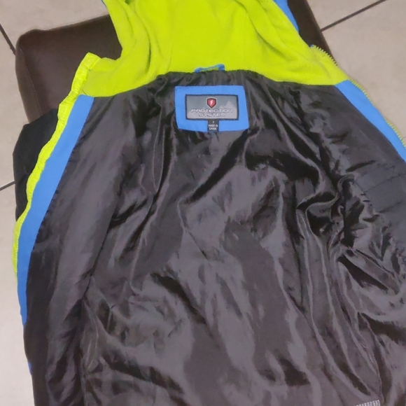 Kids Blue and Black Puffer Jacket - Picture 6 of 9